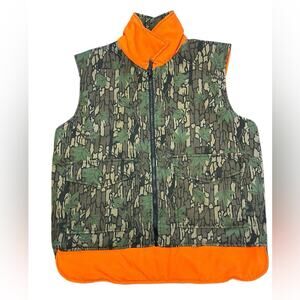 Winchester Adult Medium Camo and Orange Reversible Full Zip Vest